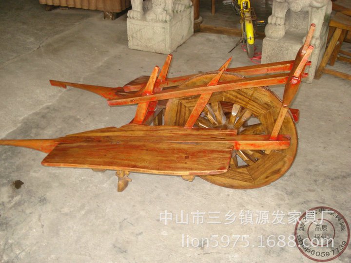 YF0303仿古獨(dú)輪車手工獨(dú)輪車草車木質(zhì)獨(dú)輪車民國(guó)記憶古典家具