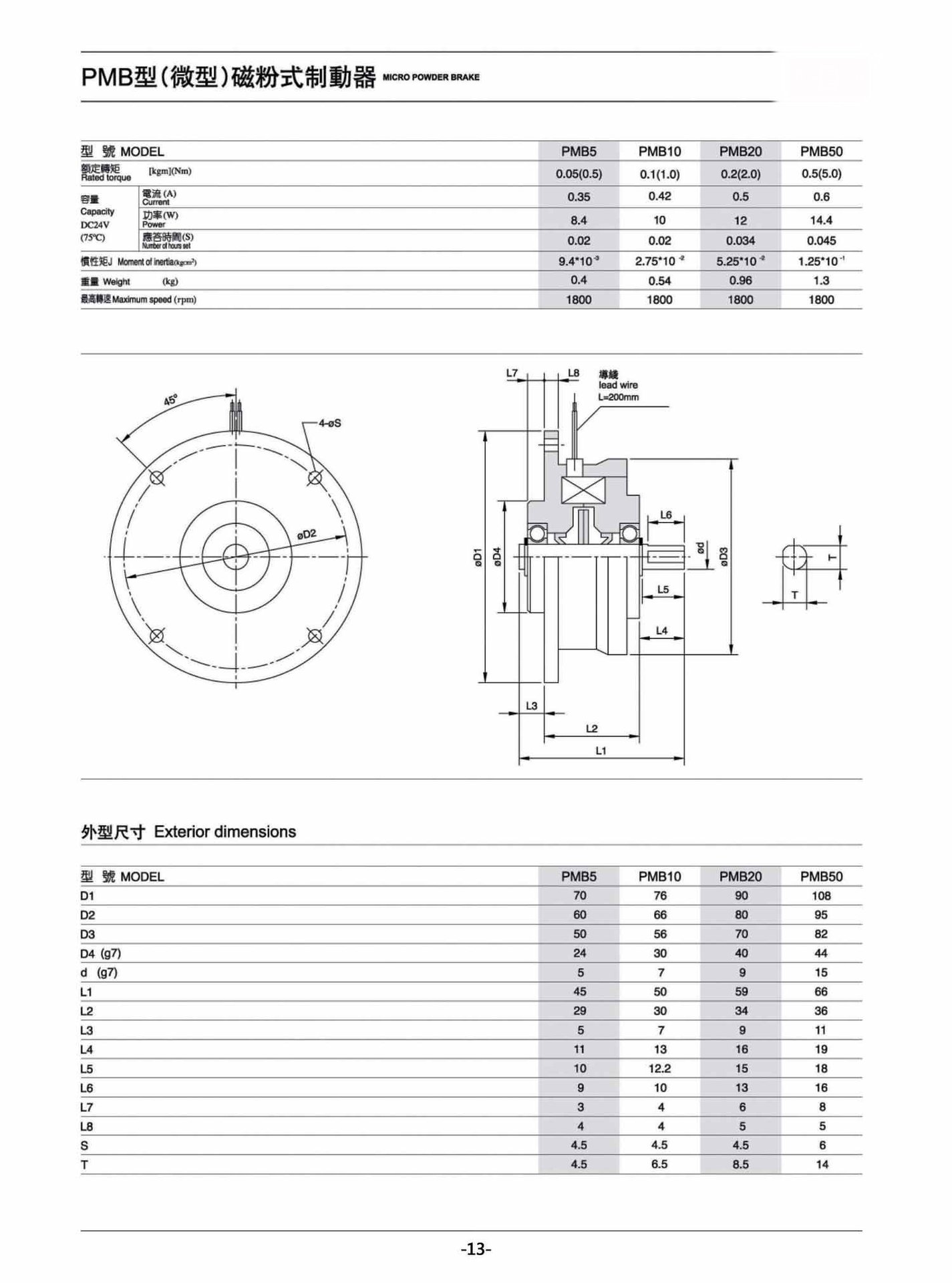 微型磁粉制動器