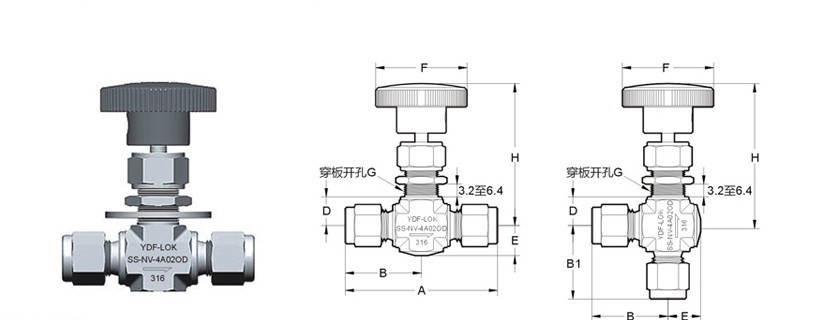 一體式卡套針閥